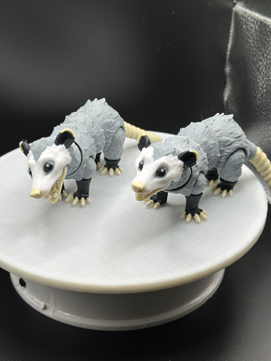 Adorable Flexi Opossum Figurine, Articulated Opossum Toy, Highly detailed