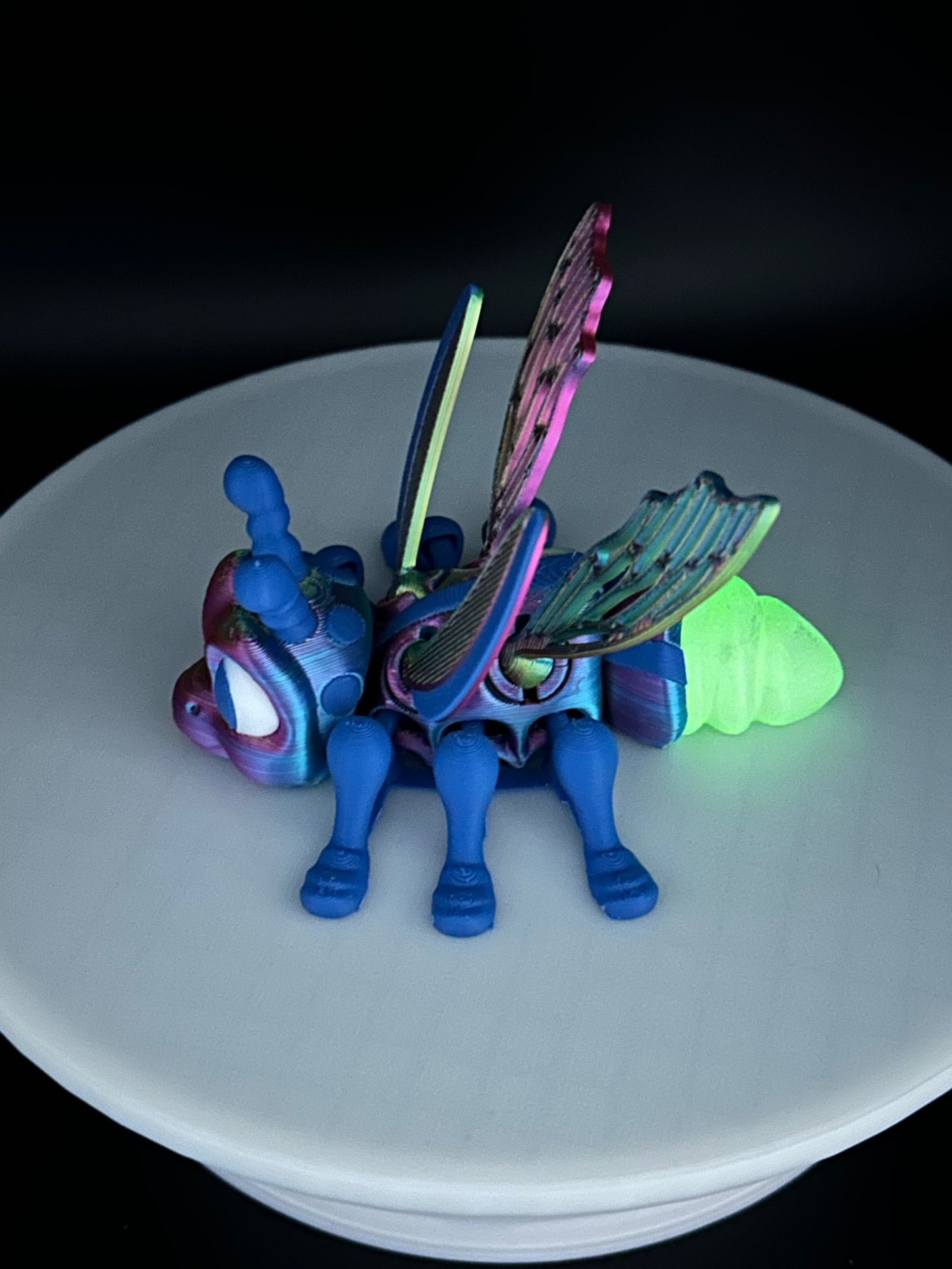 Adorable Flexi Firefly figurine features a glowing in the dark tail