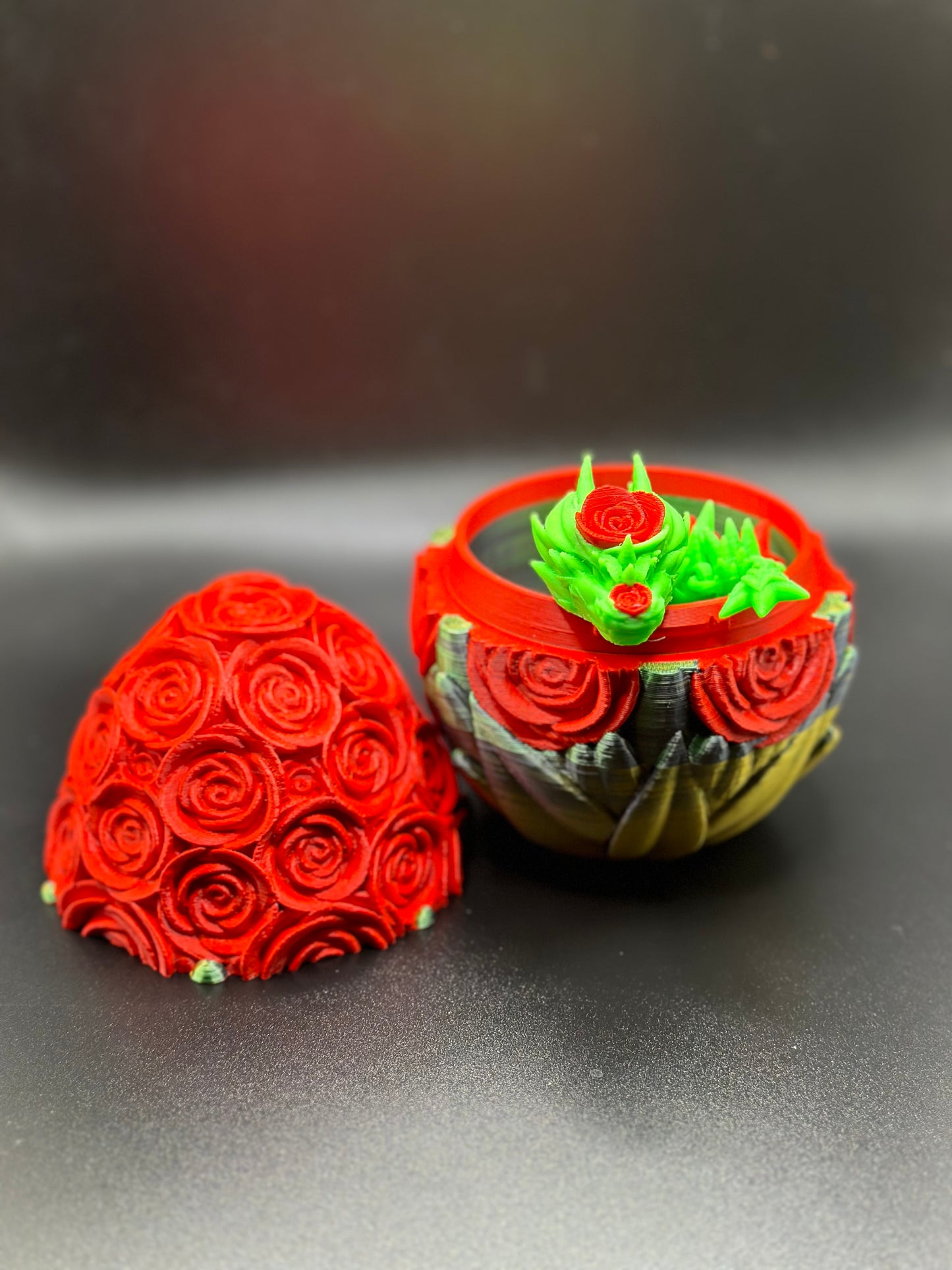 Rose Dragon and Dragon Egg Figuring Perfect for Home Decor / Desk Buddy and Gifts