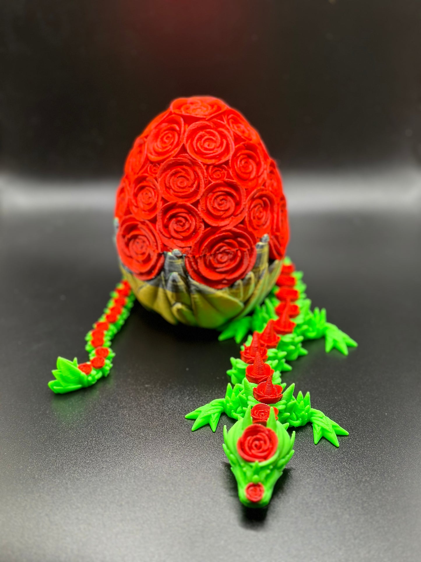 Rose Dragon and Dragon Egg Figuring Perfect for Home Decor / Desk Buddy and Gifts