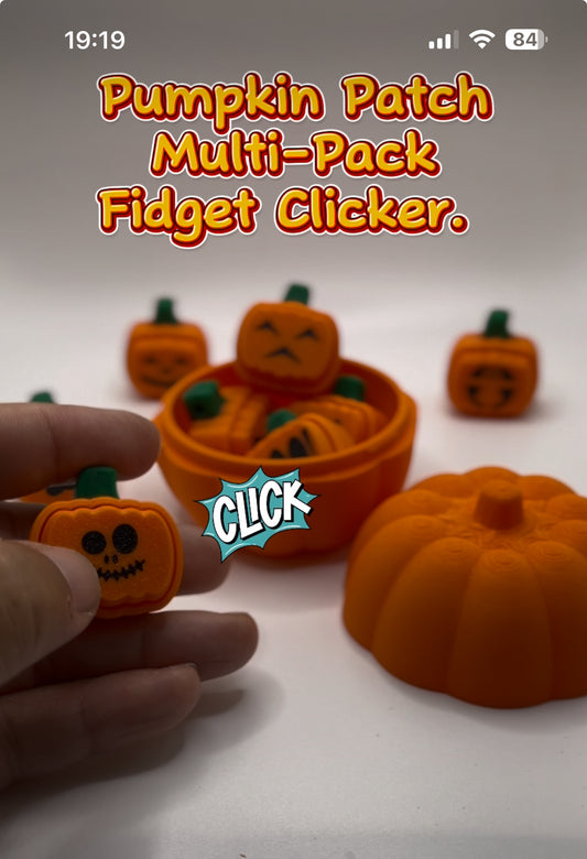 Pumpkin Patch Multi-Pack Fidget Clicker Halloween Party Favor stress relief