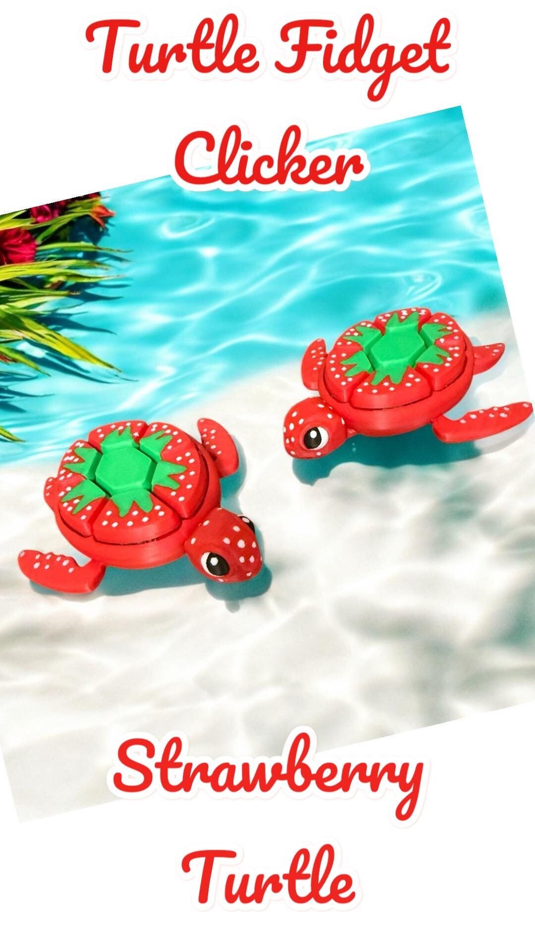 Fruit Turtle Fidget Clicker – Sensory Toy, Anxiety Relief